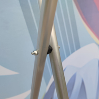 Stand Pop-Up Portable Personnalisé, Stand pour Salons, Présentoir à Cadre Droit en Aluminium, Toile de Fond Tension, Expositions de Tissus Personnalisés