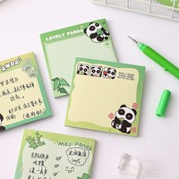 50 pièces/ensemble dessin animé mignon Panda mémo livre brouillon papier pour étudiants personnalisé Non collant bloc-notes livre de Message pour fournitures de bureau