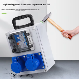 Hộp phân phối điện không thấm nước IP54 <span class=keywords><strong>3</strong></span> pha bề mặt gắn bảng điều khiển ngoài trời với nhiều ổ cắm công nghiệp và công tắc ngắt - Product Image 4