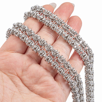 Chaîne exagérée en acier inoxydable personnalisée, accessoires imperméables pour la fabrication de bijoux en maille, collier, bracelet, bricolage