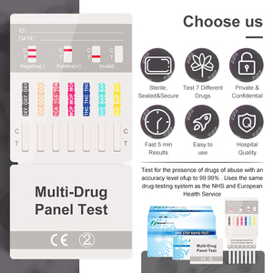 Kit de test de diagnostic urinaire multi-drogues, test de dépistage manuel par flux latéral à 10 paramètres pour usage professionnel - Product Image 5