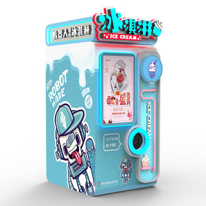Distributeur automatique de crème glacée en métal à pièces avec 1 an de garantie, offrant diverses saveurs d'aliments froids, y compris des gobelets en papier - Product Image 2