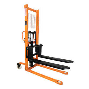 Chariot élévateur manuel hydraulique avec protection de sécurité, équipement de manutention robuste pour entrepôt et usine - Product Image 1