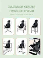 Coussin de massage lombaire électrique portable 628J-3 Shiatsu avec chauffage, pétrissage profond des tissus, contrôle du temps, noir et rouge