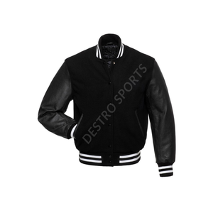 Chaquetas universitarias de invierno para hombre, ropa de cuero y lana, ropa informal y para exteriores, chaqueta de béisbol con collage para hombre - Product Image 5