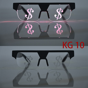 Lunettes lumineuses LD, monture noire, verres PC UV400, réglables, pour hommes, pour fêtes et spectacles, KG03 - Product Image 5