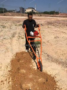 Taladro de tierra portátil de gasolina de 2 tiempos con carro, máquina perforadora de suelo en espiral para plantar árboles, barrena eléctrica para tierra - Product Image 4