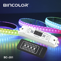Contrôleur de lumière à pixels miniatures Bincolor BC-201 RF, compatible RGB 6803 2811 2812 1809