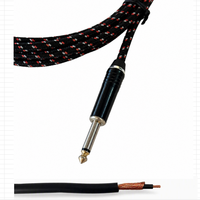 Câble audio professionnel OEM CH-G010 TS pour guitare, mâle-mâle, blindé en spirale, gaine en PVC, conducteur en cuivre sans oxygène, câble en tweed