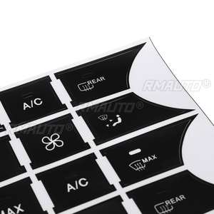 Nouveaux autocollants de réparation pour boutons de commande de climatisation de voiture noire W204 pour Mercedes Benz Classe C W204 C300 C350 2008-2014 - Product Image 6