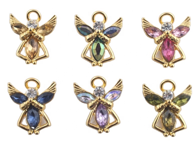 Лидер продаж, Модный Красочный Кристалл, ангел, лацкан, цинковый сплав, металлический лацкан, булавка