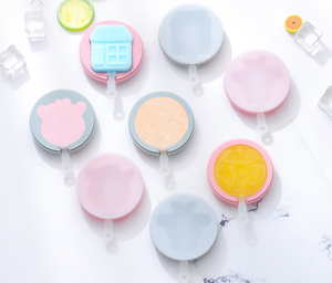 <span class=keywords><strong>Amazon</strong></span> Venta caliente Cute Cartoon Silicone Ice Cream Bar Mold Set con palos de plástico DIY Popsicle Moldes Bandeja - Product Image 4