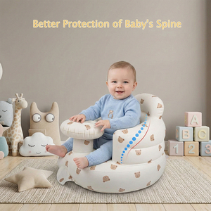 Sofá Inflable Moderno para Bebés con Bomba Integrada para Mayores de 3 Meses, Diseño de Oso Adorable, Seguro y Confortable para Dormitorio/Sala de Estar - Product Image 2