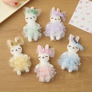 Colored Fabric Mesh Stuffed Rabbit Plush Brooch DIY Handmade <b>Headband</b> Hair Accessories - Product Image 1