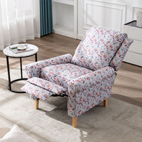 Fauteuil inclinable VANBOW en éponge hautement élastique, fauteuil d'appoint à accoudoirs roulés, pieds en bois, canapé inclinable individuel pour la maison