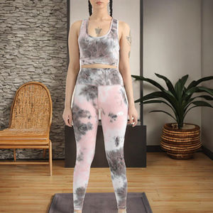 Conjunto de Yoga para Mujer de Alta Calidad, Transpirable, Ligero, Sólido, Cintura Elástica, Secado Rápido, 2 Piezas, Personalizable, Estilo Único y Moderno - Product Image 3
