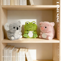 En gros, mini jouets en peluche promotionnels de 15 cm pour machine à griffes : Panda, Dinosaure, Girafe, Cochon