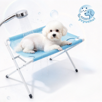 Support de Douche Pliable pour Animaux Domestiques à Usage Domestique, Léger, Relevé, avec Hamac en Maille Respirante pour le Toilettage et le Bain des Chiens et Chats de Petite et Moyenne Taille