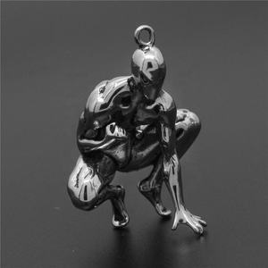 Colliers et pendentifs Spiderman en acier inoxydable, bijoux en gros, finition hautement polie, style européen - Product Image 2