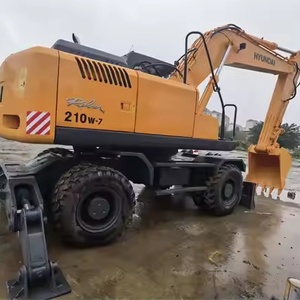 Precio razonable Usado Hyundai 210W-7 Excavadora de ruedas Original 21 Ton Durable alta calidad 210w-7 Excavadora a la venta - Product Image 3