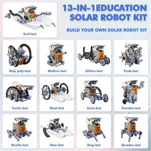 Kit de robot solaire éducatif STEM <span class=keywords><strong>13</strong></span>-en-1, jouets scientifiques DIY pour les garçons et les filles de 8 à 12 <span class=keywords><strong>ans</strong></span>, cadeau d'<span class=keywords><strong>anniversaire</strong></span> pour adolescents, robotique - Product Image 3