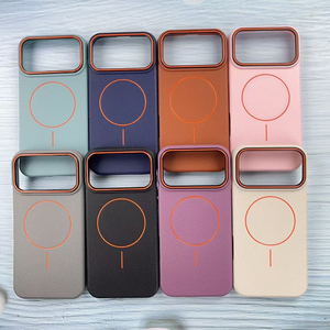 Funda para <span class=keywords><strong>iPhone</strong></span> 16 17 de piel de lichi, <span class=keywords><strong>cargador</strong></span> inalámbrico para funda de <span class=keywords><strong>iPhone</strong></span> 17 a prueba de golpes, funda para <span class=keywords><strong>iPhone</strong></span> 17 Pro Max - Product Image 2