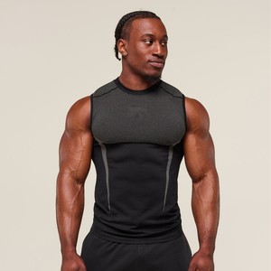 RUIQUWIN Gilet à séchage rapide pour hommes, vêtements de sport à haute élasticité, gilet de fitness respirant avec haut sans manches pour la course à pied - Product Image 2