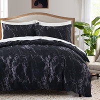 Vente chaude Ensemble de literie moderne à imprimé marbre Faible MOQ 100% polyester Ensemble de housse de couette 3 pièces Tailles personnalisées disponibles