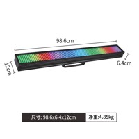 Barra de Luces LED Pixel Strobe QSE Lighting de 200W y 666 LED con Efecto de Gradiente RGBW, Control DMX512 para Iluminación de Escenarios, Fiestas y Festivales