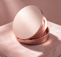 Boîte d'emballage pour cils en or rose ronde vide en gros, disponible en double/triple/quatre couches, emballage cosmétique