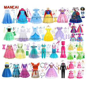 Film TV di Halloween Costume da principessa Elsa Anna Aurora sirenetta Moana Sofia bianco neve pesca-caratteristiche abiti durevoli - Product Image 1