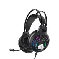 Headset Gaming RGB dengan Desain Over-Ear, Tahan Air IPX-4, Koneksi Kabel untuk Ponsel & Penggunaan Olahraga