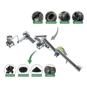 Fante - Máquina de reciclagem de pneus industriais, portátil, para caminhão de resíduos, planta de reciclagem de pneus