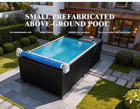 Piscine hors sol de luxe en fibre de verre sur mesure pour jardin, jacuzzi pour adultes de 40 pieds en conteneur maritime, piscine de nage à vendre