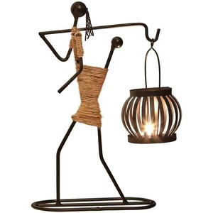 Bougeoir en fer forgé <span class=keywords><strong>de</strong></span> style européen, décoration <span class=keywords><strong>de</strong></span> table <span class=keywords><strong>de</strong></span> restaurant nordique, ornement <span class=keywords><strong>de</strong></span> <span class=keywords><strong>comptoir</strong></span> <span class=keywords><strong>de</strong></span> bar - Product Image 4