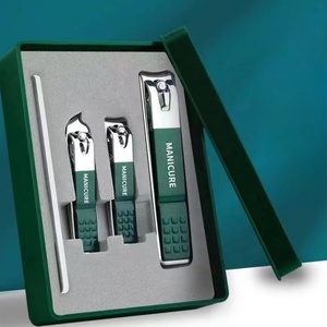 Coupe-bord incurvé robuste et résistant aux éclaboussures coupe-cuir en acier inoxydable coupe-ongles toilettage doigt beauté manucure pédicure <span class=keywords><strong>Kit</strong></span> - Product Image 2