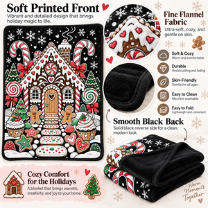 Create Together Christmas Coloring Throw <b>Blanket</b> Rectangular <b>Plush</b> Reusable For Kids And Family Winter Holiday Fun - Product Image 3