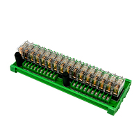 Module de relais électromagnétique à 16 canaux, appareil à sortie normale, protection contre les fusibles, installation de rail DIN, 16a, 250vac/30vdc, a