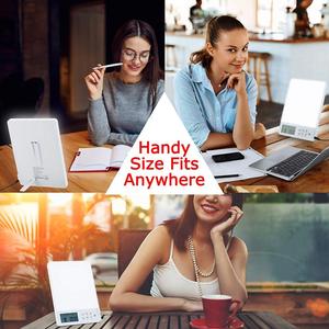 Lámpara de Terapia de Luz, 10000 lux, Luz LED Brillante, Simula el Aire Libre, para la <span class=keywords><strong>Depresión</strong></span>, con Despertador - Product Image 5