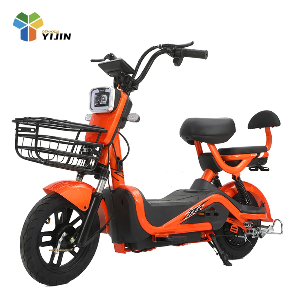 Sepeda Listrik kota E desain OEM murah China sepeda listrik 48V 350W baja karbon bicicleta electrica sepeda listrik