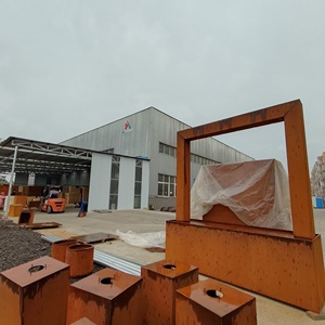 Fuente de Cascada con Escultura de Acero Corten para Jardín - Product Image 3