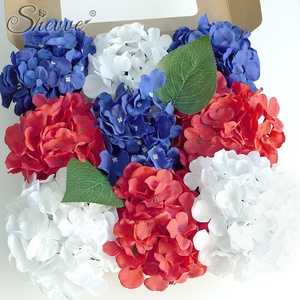 Chất lượng cao thực tế cảm ứng nhân tạo <span class=keywords><strong>hydrangeas</strong></span> đám cưới/Home/Ngoài trời trang trí nội thất Hộp Quà Tặng thiết lập bán buôn hoa sắp xếp - Product Image 1