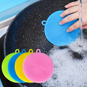 Safe and Dry Fast Silicone Dish Scrubber Silicone Sponge Dish <b>Brush</b> BPA Free Dishwasher Fruits <b>Vegetables</b> Washing and Cleaning - Product Image 4