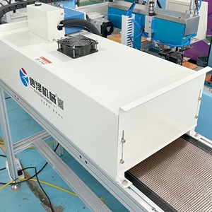 Tùy chỉnh bốn trạm tự động quay Màn hình máy in cánh tay cơ khí phi tiêu chuẩn cho bề mặt pin lụa mới - Product Image 3