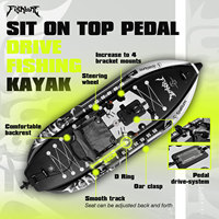 Kayak de pêche gonflable portable Spatium Factory avec pédales, bateau gonflable, pagaies, canoë de pêche, kayaks pour le surf