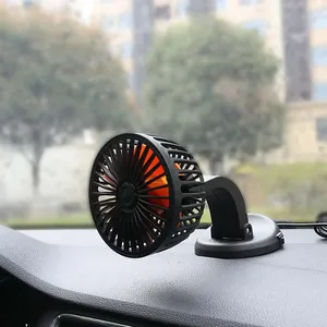 12V/24V USB Portable <b>Mini</b> Car Fan Single Head Electric Fan Cooling Fans Adjustable for Auto <b>Cooler</b> - Product Image 5