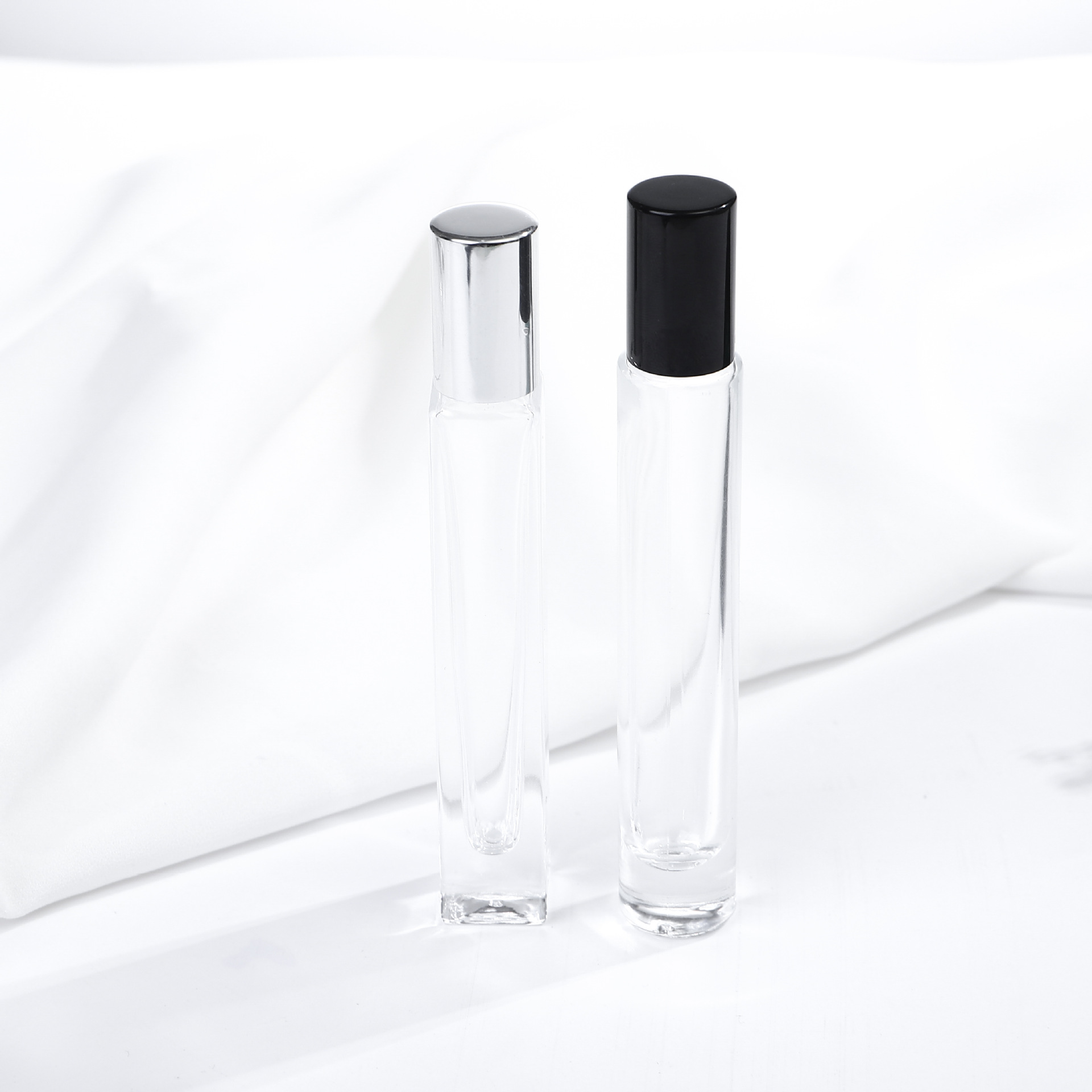 Four-sided black ball-shaped bottles