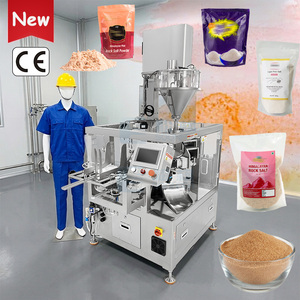 Machine d'emballage entièrement automatique pour sachets préformés Doypack, pour poudre de vanille, <span class=keywords><strong>sel</strong></span>, <span class=keywords><strong>sucre</strong></span>, avec fermeture à glissière - Product Image 1