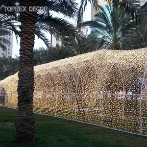 Toprex Décor Personnalisé Grand Or LED Éclairé Fleur Arc De Mariage De Noël Holidays-IP65 <span class=keywords><strong>RGB</strong></span> Rose Blanc Rouge Blanc Chaud Violet - Product Image 3