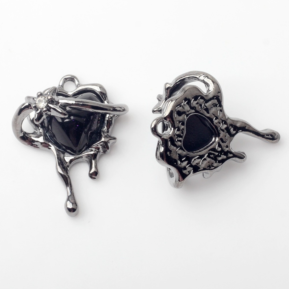 Women Small Exquisite Irregular Diamond-Encrusted Pendant Jewelry Making DIY Necklace Earrings Accessories